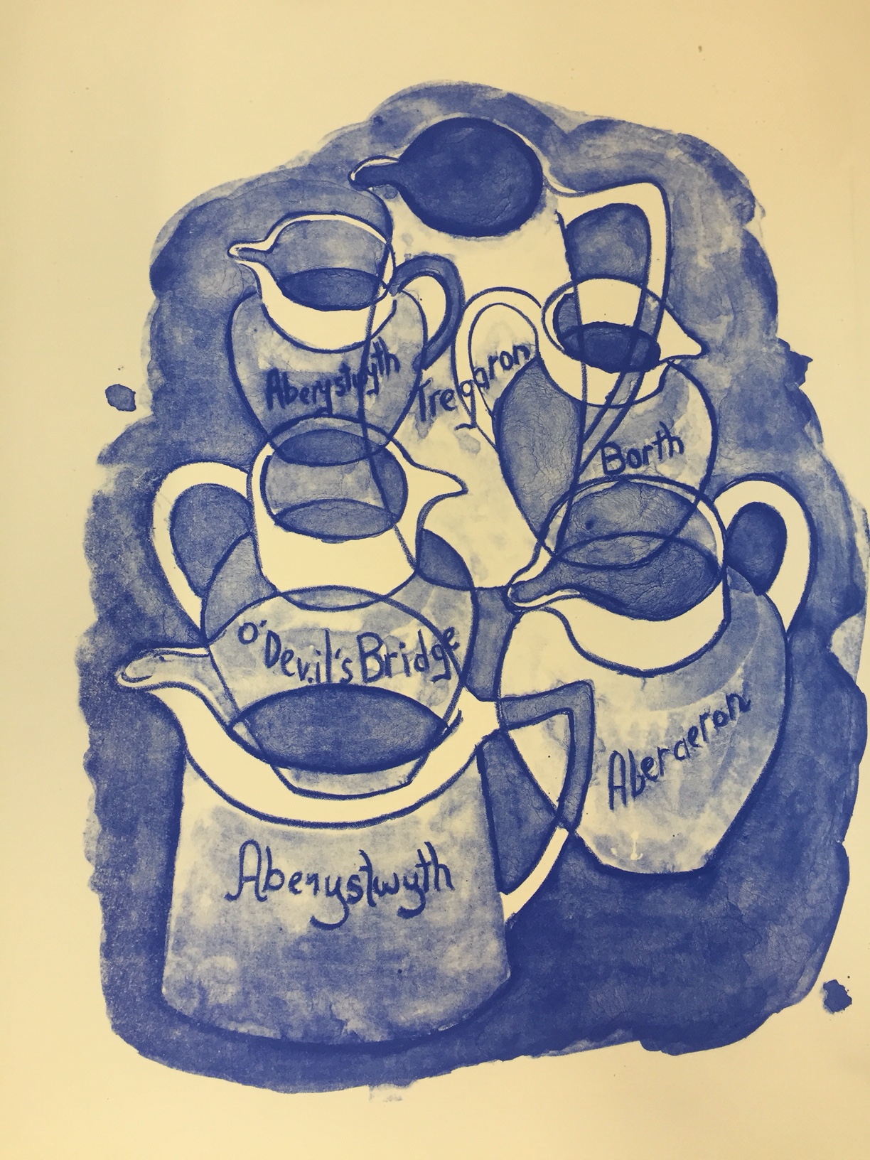 4. Tourist jugs, lithograph