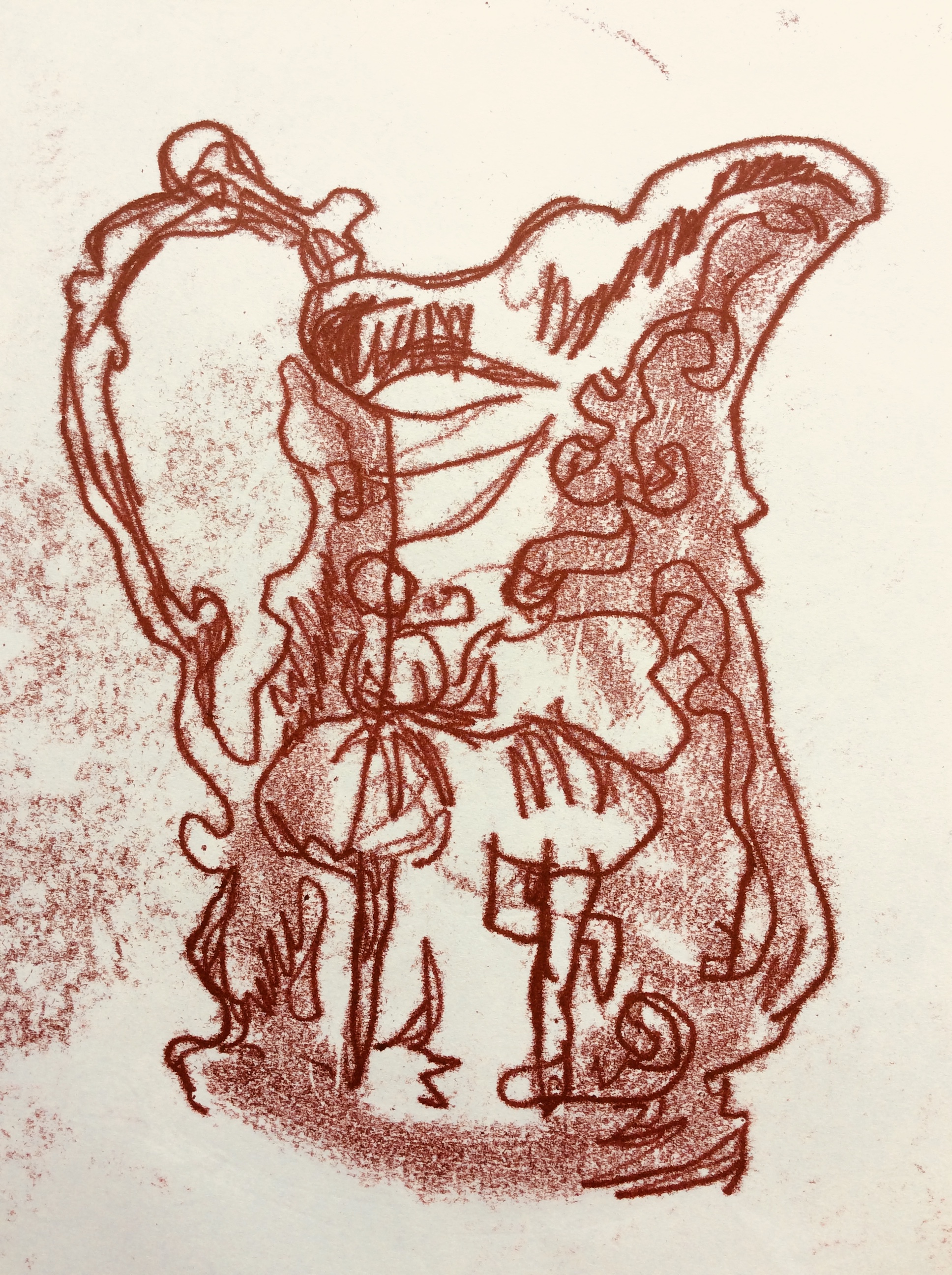 7. Dancer jug, monoprint